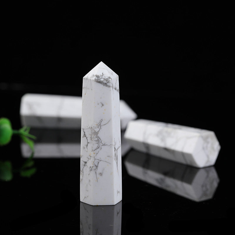 White Howlite Obelisk Crystal Tower Point Wholesale