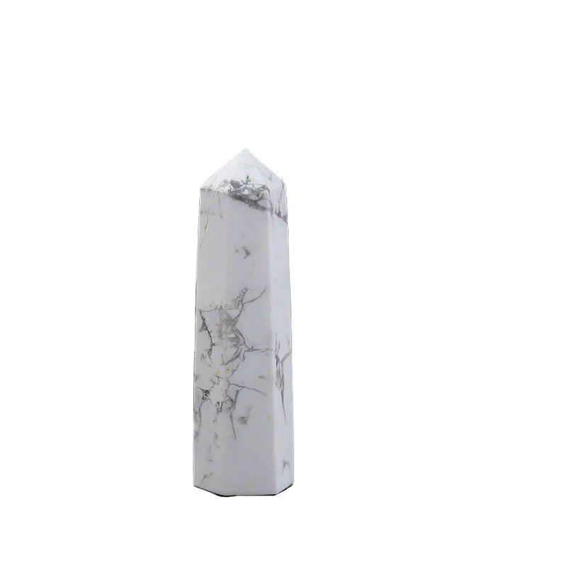 White Howlite Obelisk Crystal Tower Point Wholesale