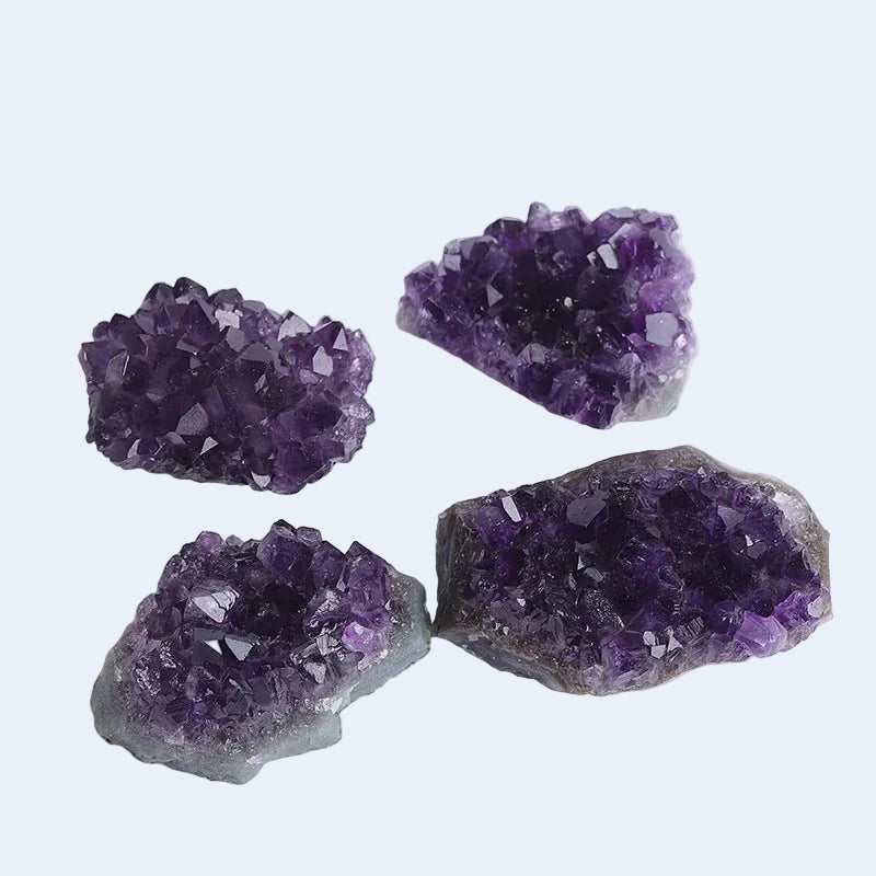 Wholesale natural deep purple amethyst crystal cluster raw specimen for crystal shop resale home mineral decor