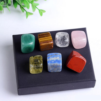 7 Chakra Crystal Tumbled Stones Set Assorted Healing Stones with Gift Box