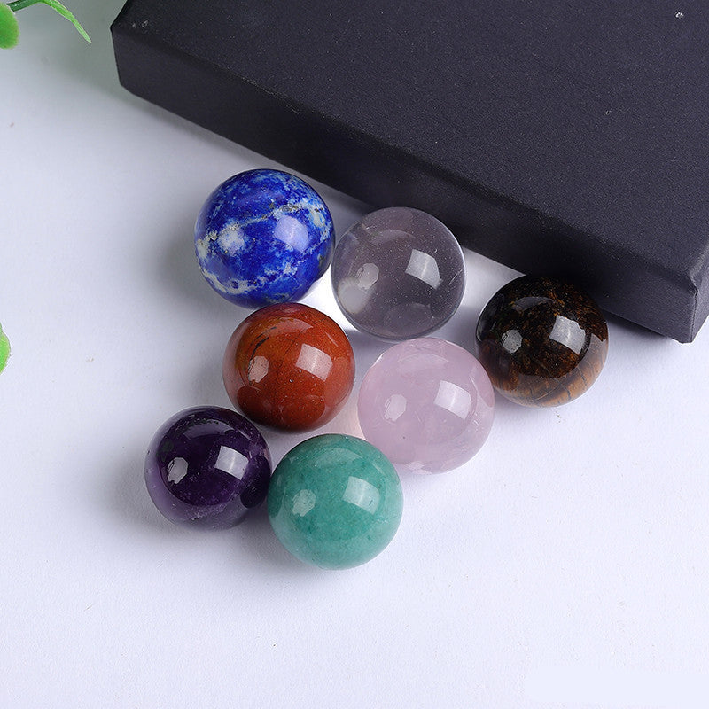 7_chakra_gemstone_spheres_flat_lay_healing_crystal