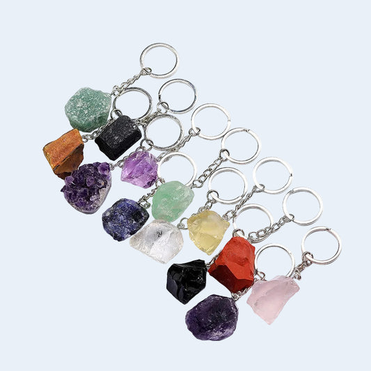mixed-rough-gem-keychain