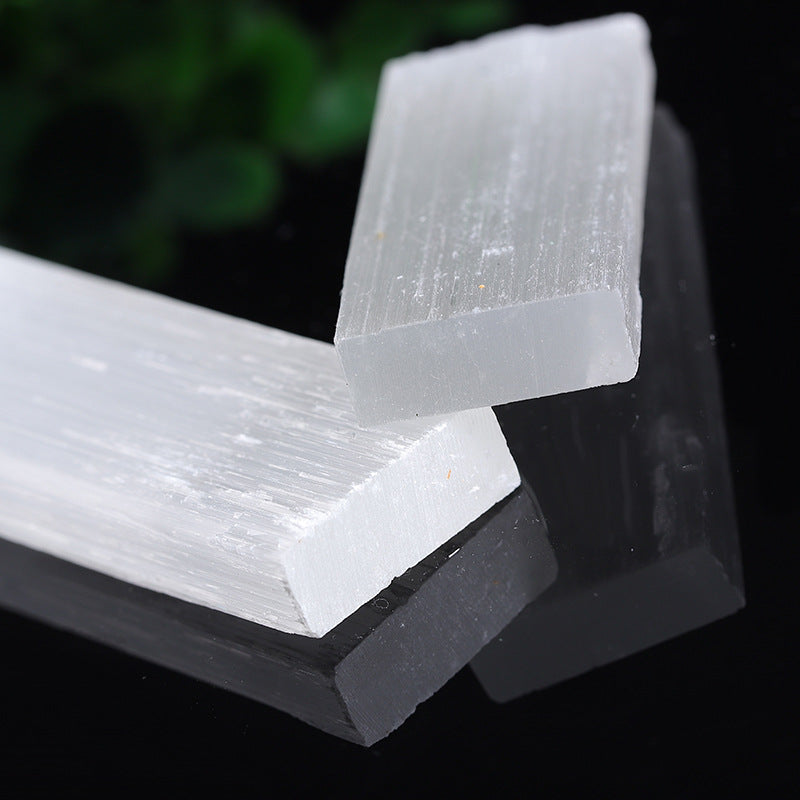 Bulk Raw Selenite Flat Bars Natural Crystal Slabs