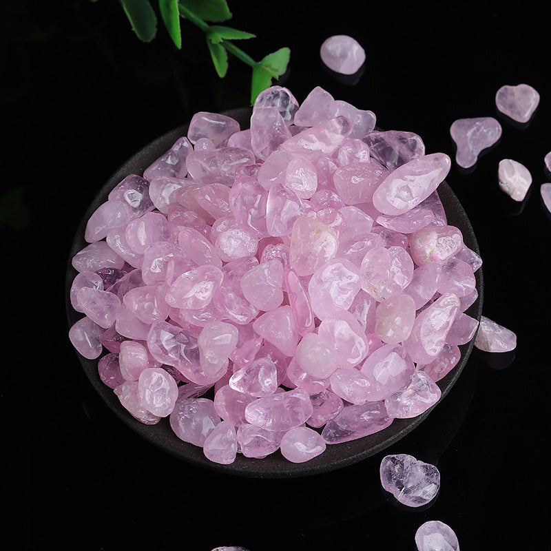Crystal Rose Quartz Gravel Chips Wholesale Gemstone Chips