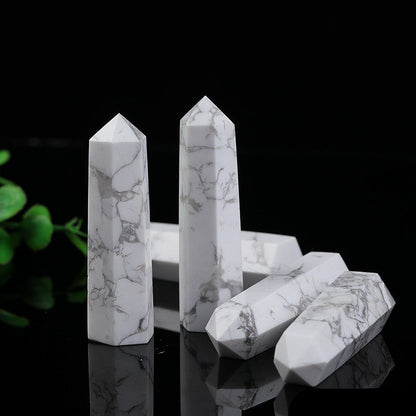 White Howlite Obelisk Crystal Tower Point Wholesale