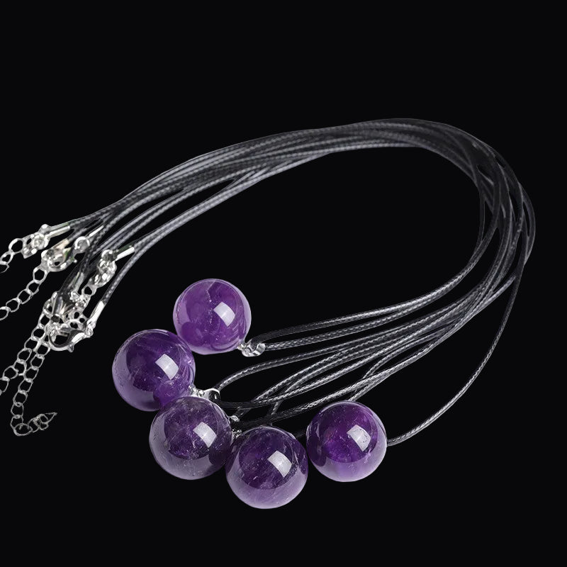 Natural_Crystal_Amethyst Ball_Sphere_Pendant_Wholesale