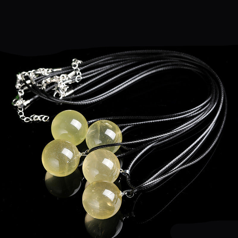 Natural_Crystal_Citrine Ball_Sphere_Pendant_Wholesale