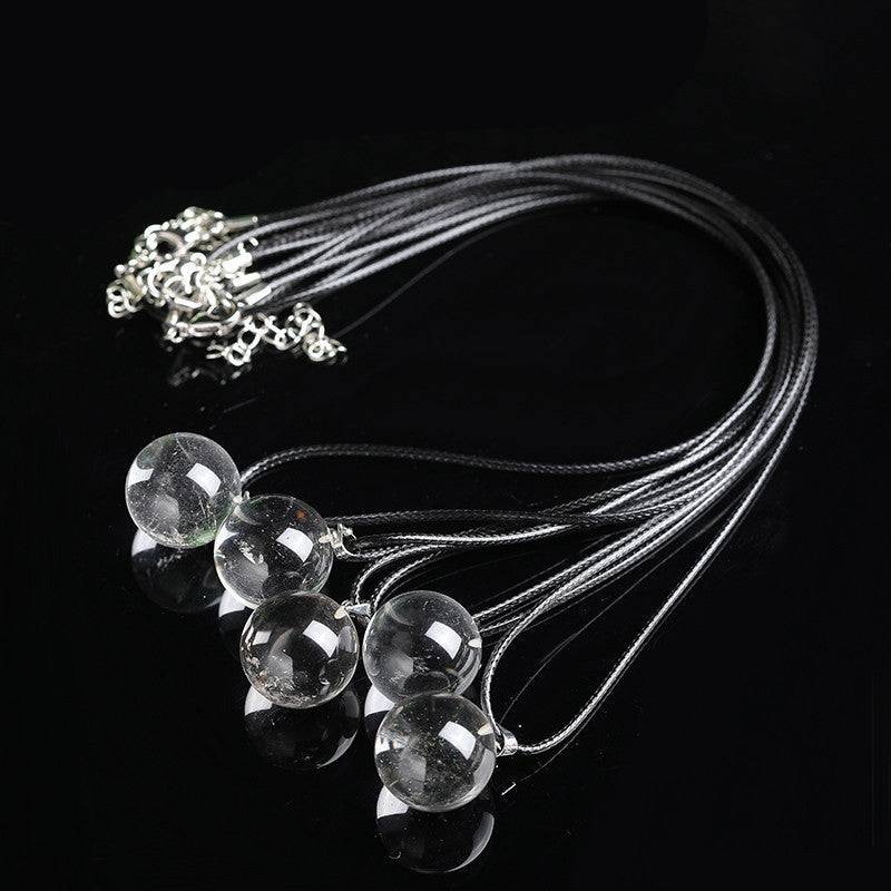 Natural_Crystal_Clear_Quartz Ball_Sphere_Pendant_Wholesale