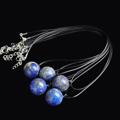 Natural_Crystal_Lapis Lazuli Ball_Sphere_Pendant_