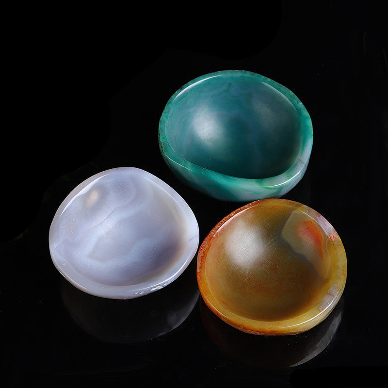 Natural Polished Agate Bowls Wholesale Hand Carved Crystal Dish