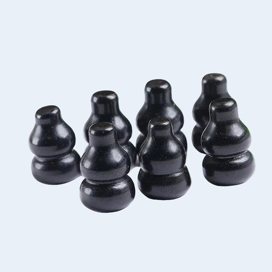 Natural Polished Black Obsidian Gourd Wholesale Mini Crystal Calabash