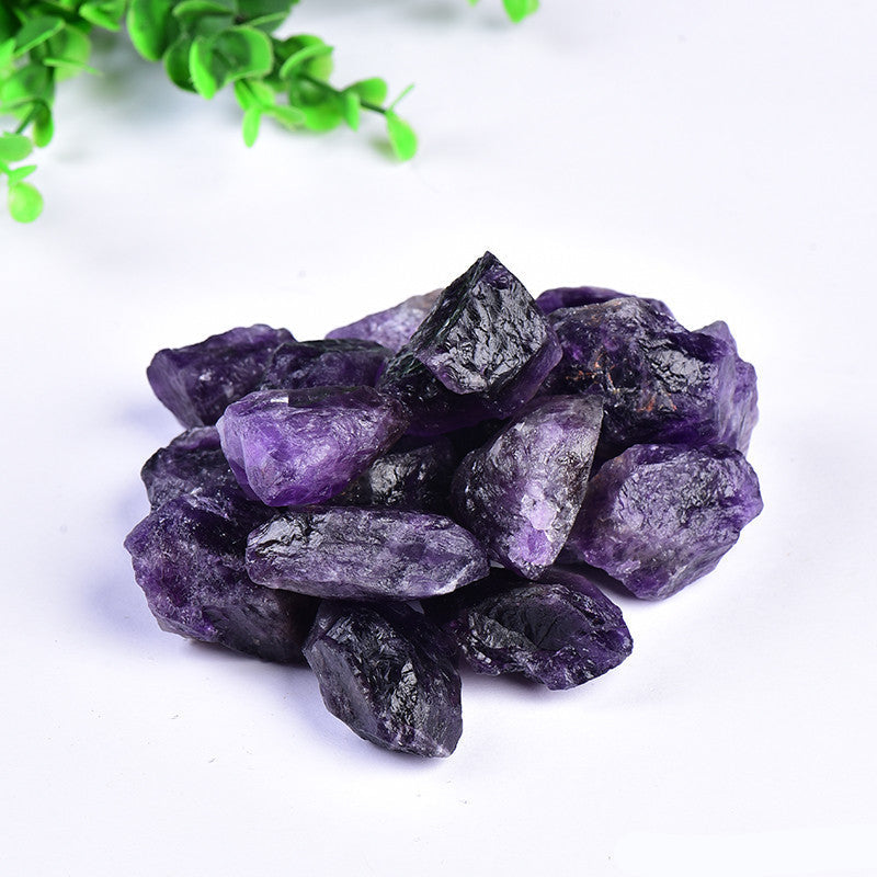 Raw amethyst rough mineral stones, natural unpolished purple crystal for resale