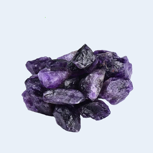Raw amethyst rough mineral stones, natural unpolished purple crystal for resale