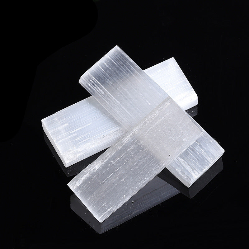 Raw Selenite Close-up Natural Selenite Crystal Bar Texture