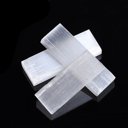 Raw Selenite Close-up Natural Selenite Crystal Bar Texture