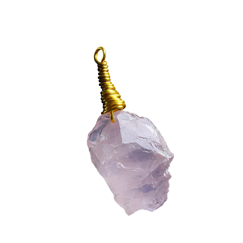Wholesale Natural Rose Quartz Pendants - Raw Crystal Points for Jewelry Healing