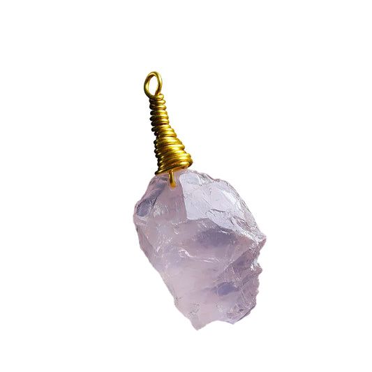 Wholesale Natural Rose Quartz Pendants - Raw Crystal Points for Jewelry Healing