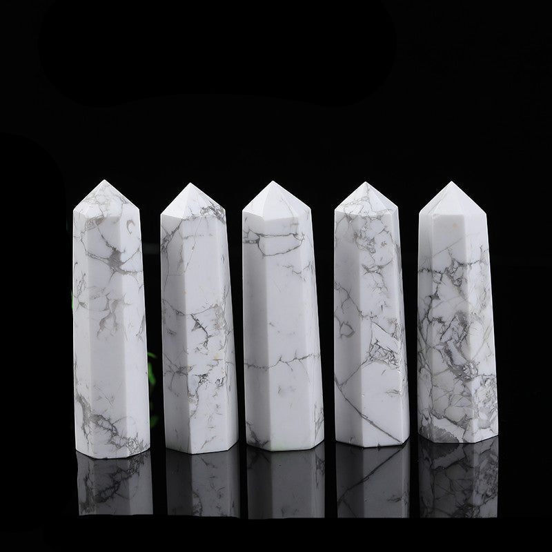 White Howlite Obelisk Crystal Tower Point Wholesale