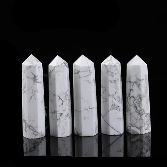 White Howlite Obelisk Crystal Tower Point Wholesale