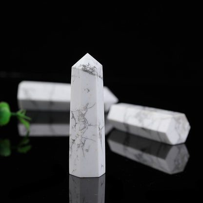 White Howlite Obelisk Crystal Tower Point Wholesale