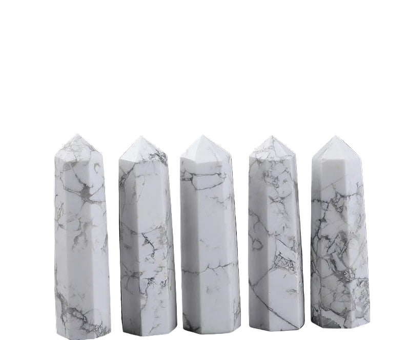 Wholesale White Howlite Obelisk Crystal Tower Point | Crystal Bulk Wholesale