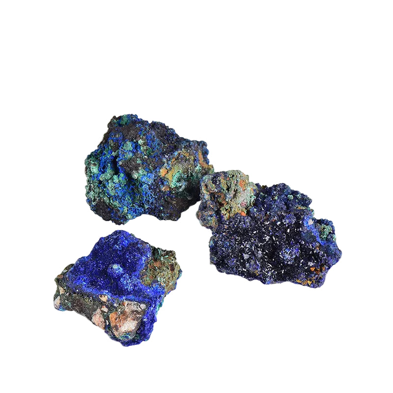 Wholesale natural azurite mixed malachite raw stone bulk mineral specimen deep blue green crystal for shop resale home decor
