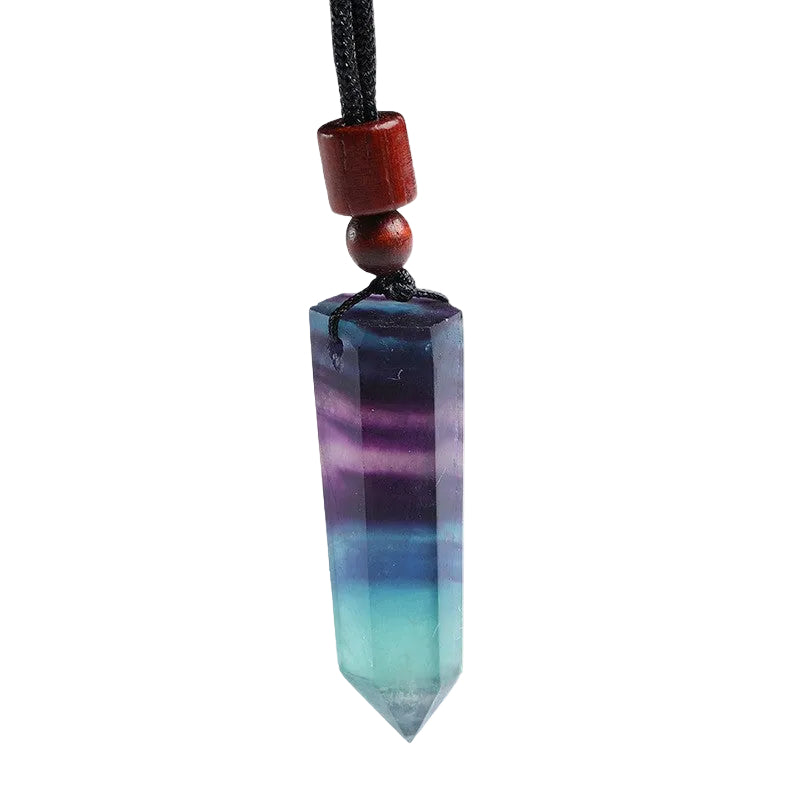 Wholesale Natural Crystal Rainbow Fluorite Tower Pendants | Crystal Pendant Bulk Wholesale