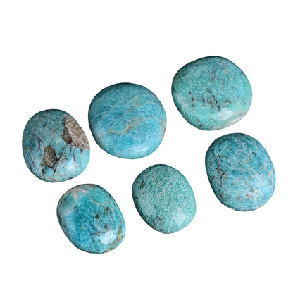 Bulk amazonite palm stones, wholesale tumbled crystals