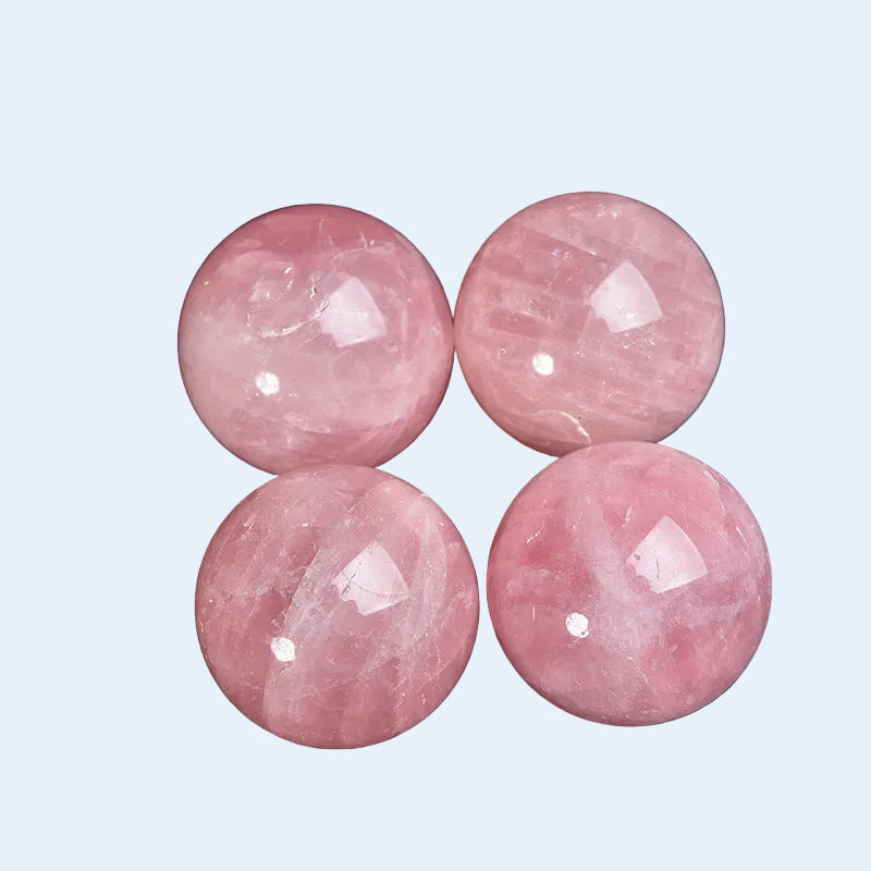 Deep pink rose quartz sphere natural crystal ball bulk wholesale, hand polished rose quartz crystal spheres for crystal shop supply
