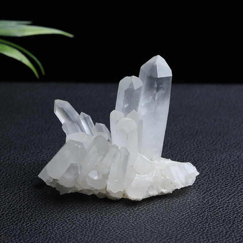 Natural clear quartz crystal cluster, raw transparent white quartz points specimen for wholesale crystal supply