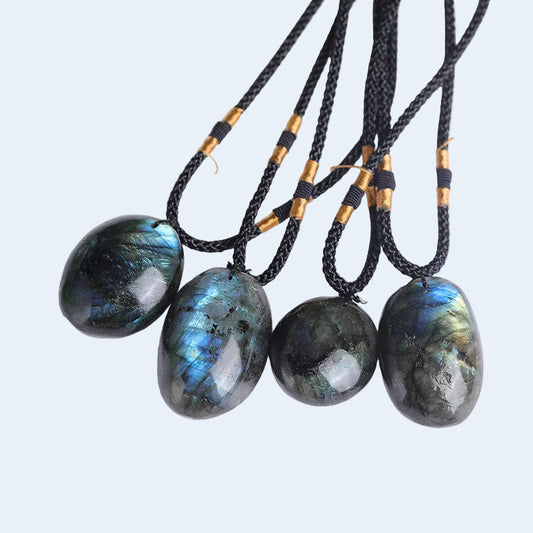 Labradorite pendant necklace, natural flash spectrolite crystal wholesale