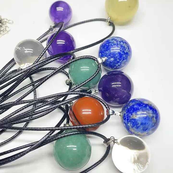 Natural_Crystal_Red Jasper Ball_Sphere_Pendant_