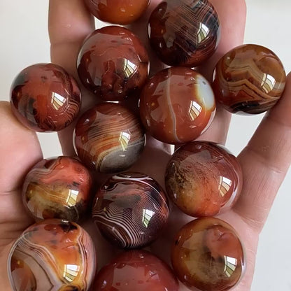 Bulk natural polished red silk agate sphere balls, red silk agate crystal orbs wholesale