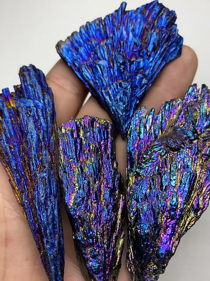 Rainbow Titanium Black Kyanite Crystal Aura Crystal Wholesale