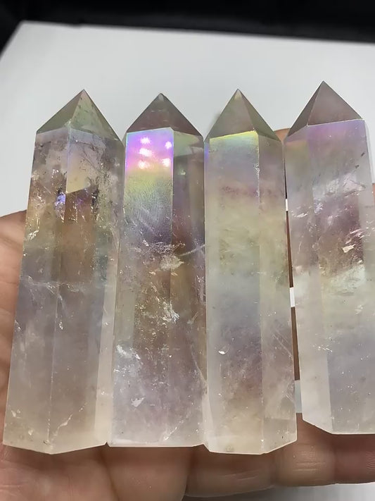 Natural Crystal Tower Angel Aura Clear Quartz Tower Point Wholesale