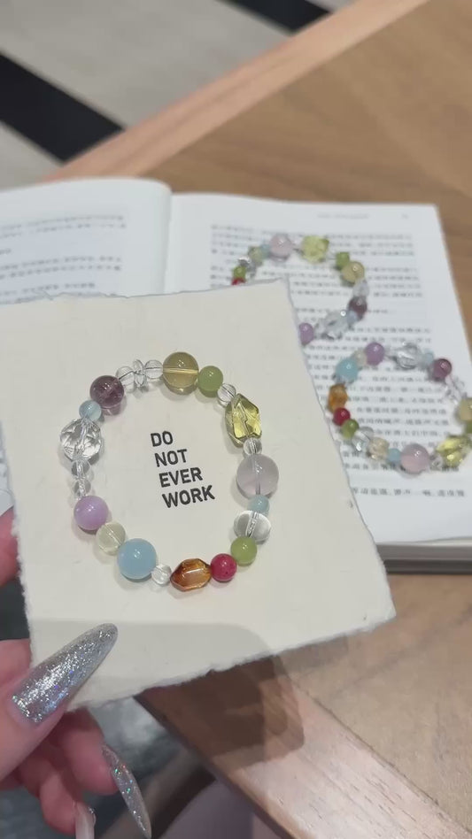 Wholesale Citrine & Clear Quartz Crystal Bracelet