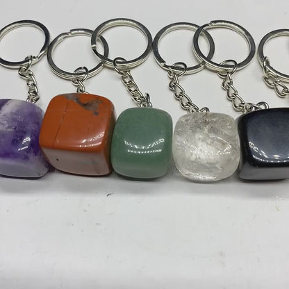 Natural Crystal Cube Keychain Carving Wholesale