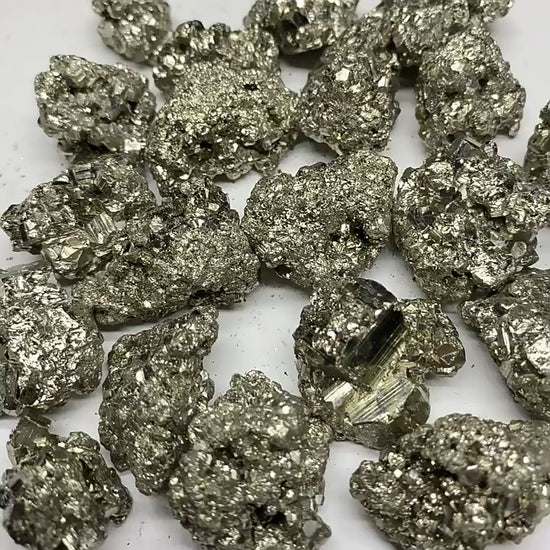 Bulk natural raw pyrite cluster, shiny fool's gold mineral specimen for wholesale, crystal decor and mineral collection