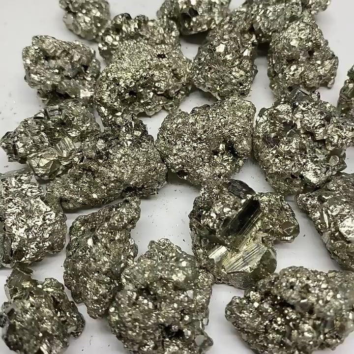Bulk natural raw pyrite cluster, shiny fool's gold mineral specimen for wholesale, crystal decor and mineral collection