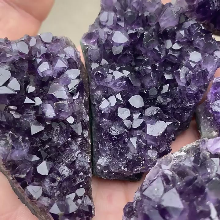 Wholesale natural deep purple amethyst crystal cluster raw specimen for crystal shop resale home mineral decor