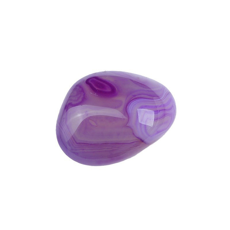 Natural purple lace agate palm stone