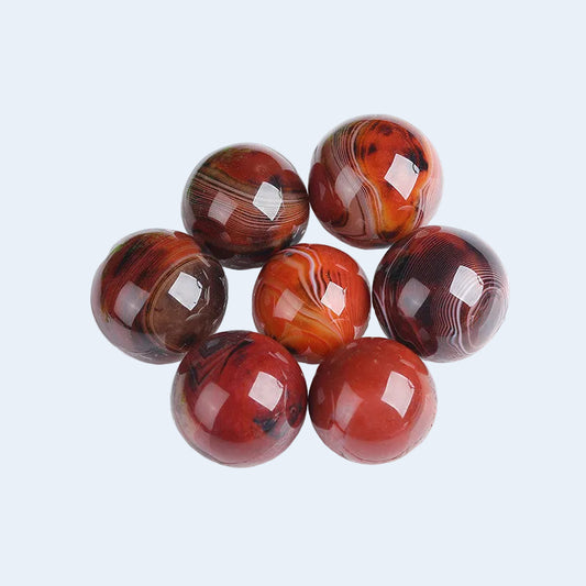 Natural Polished Red Silk Agate Sphere Balls, Red Silk Agate Crystal Orbs Bulk Wholesale