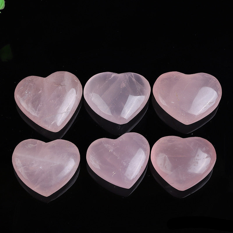 Bulk wholesale natural rose quartz heart crystals for decoration and healing