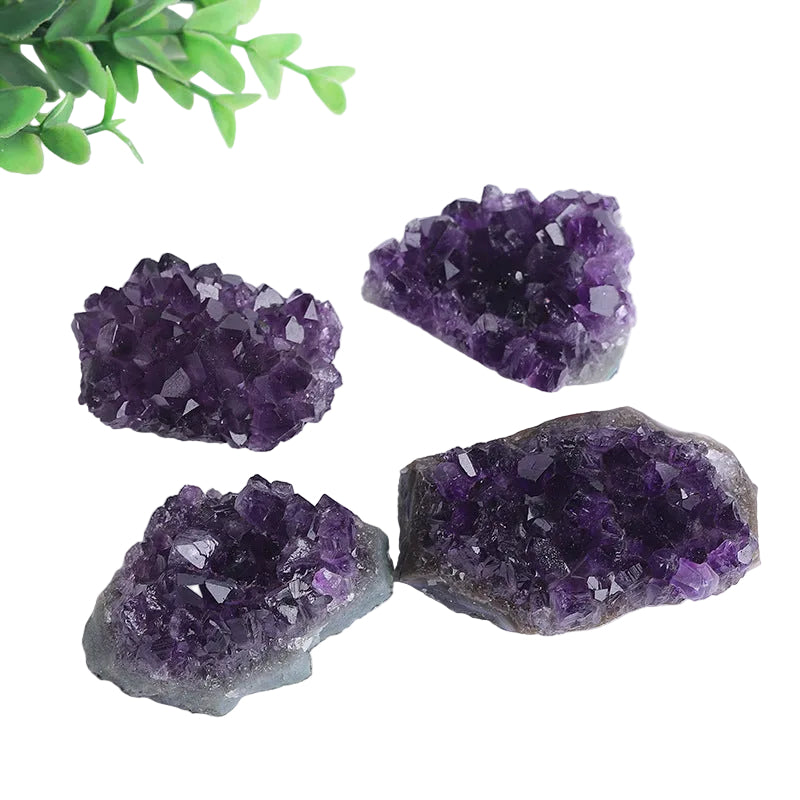 Wholesale natural deep purple amethyst crystal cluster raw specimen for crystal shop resale home mineral decor