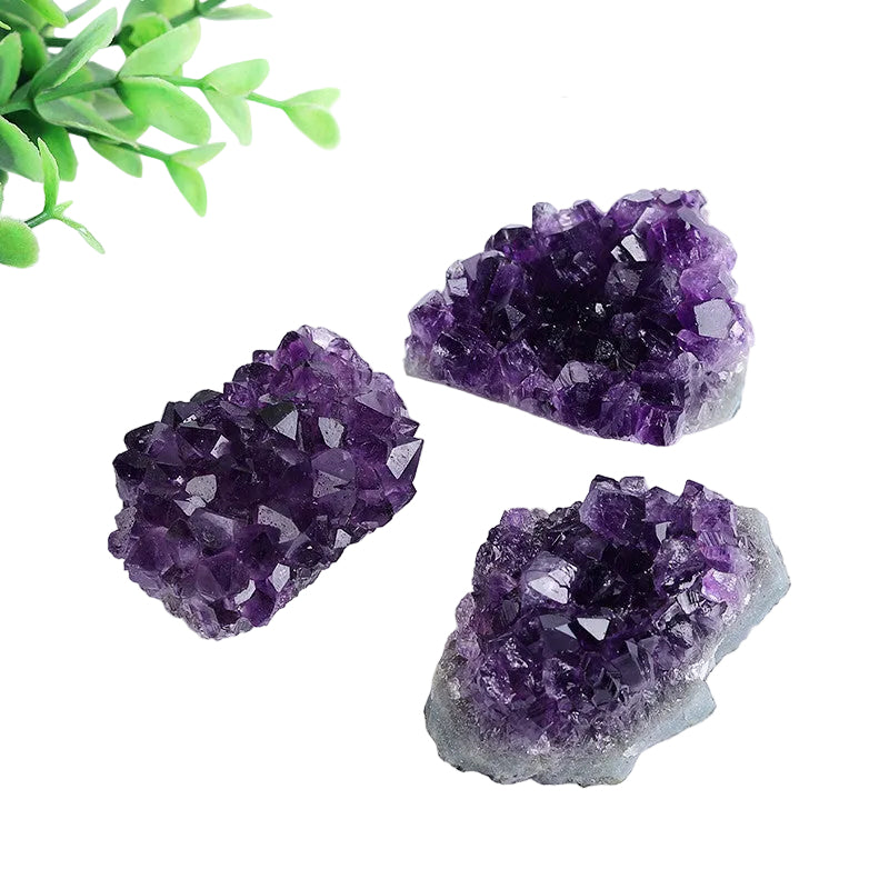 Wholesale natural deep purple amethyst crystal cluster raw specimen for crystal shop resale home mineral decor