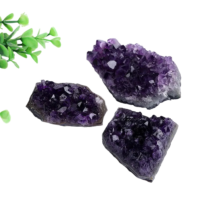 Wholesale natural deep purple amethyst crystal cluster raw specimen for crystal shop resale home mineral decor