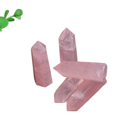 Wholesale Deep Pink Rose Quartz Crystal Tower Point